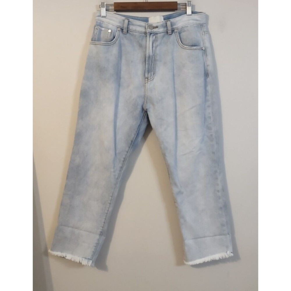 One Teaspoon Jeans Womens Size 28 Eddie Eagle Blakey Crop Mid Rise Wide Leg